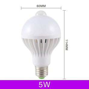 Ampoule détecteur de mouvement - Lumiere froide 5/9 Watts