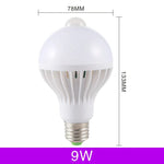 Ampoule détecteur de mouvement - Lumiere froide 5/9 Watts