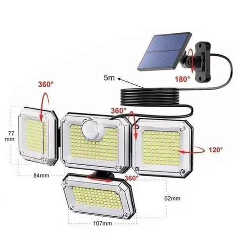 Lampe solaire automatique 270°